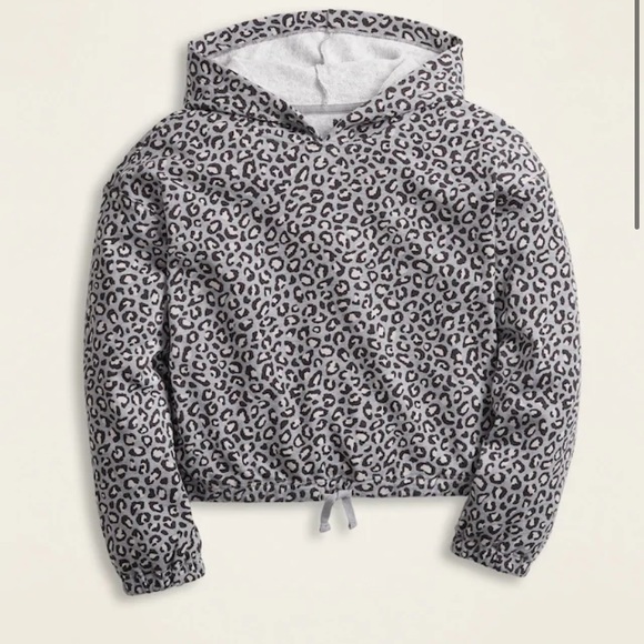 Old Navy Other - Old Navy girls printed French terry leopard hoodie